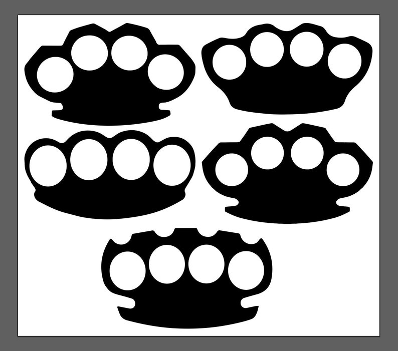 Brass Knuckles Svg Etsy