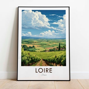 Loire, Vintage Style Travel Print, Wall Art, Home Decor, Wall Hanging, Art Lover, Gift Decor
