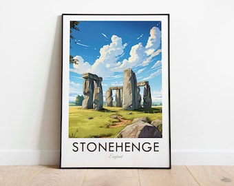 ストーンヘンジ アートプリント @ 11 x 17 - ストーンヘンジ - 古地図