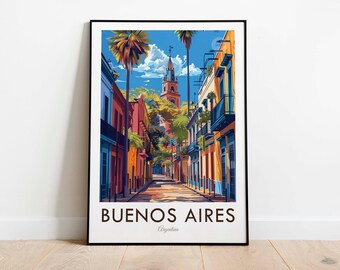 Buenos Aires, Argentina, Vintage Style Travel Print, Wall Art, Home Decor, Wall Hanging, Art Lover, Gift Decor