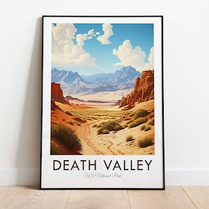 Death Valley Nationalpark, Vintage Style Reise Druck, Wand Kunst, Home Decor, Wandbehang, Kunstliebhaber, Geschenk Dekor