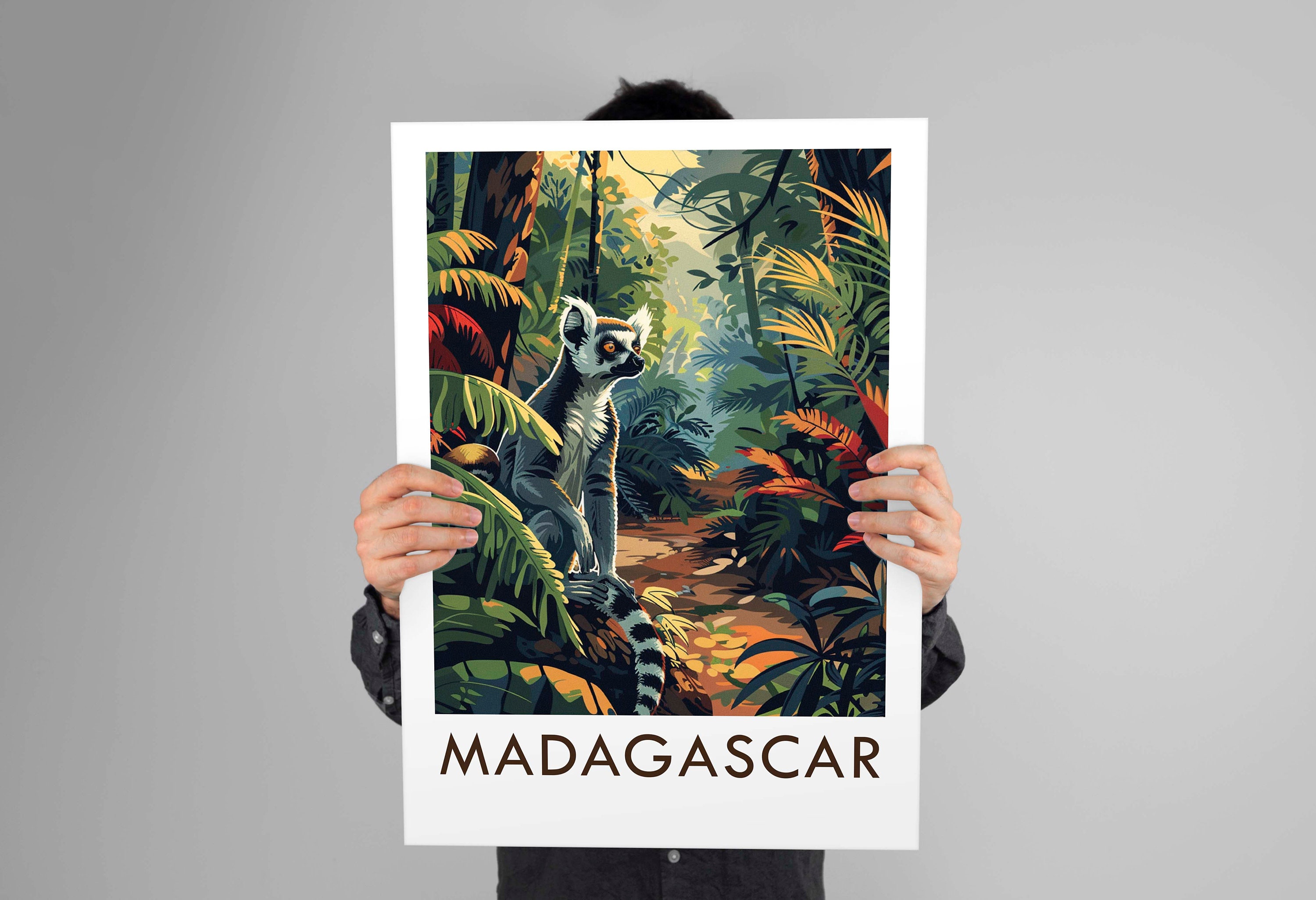 Madagascar, Vintage Style Travel Print, Wall Art, Home Decor, Wall ...
