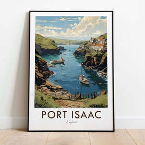 Port Isaac, Vintage Stil Reise Druck, Wand Kunst, Wohnkultur, Wandbehang, Kunstliebhaber, Geschenk Dekor
