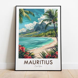 Mauritius Vintage Travel Print: East Africa Wall Art