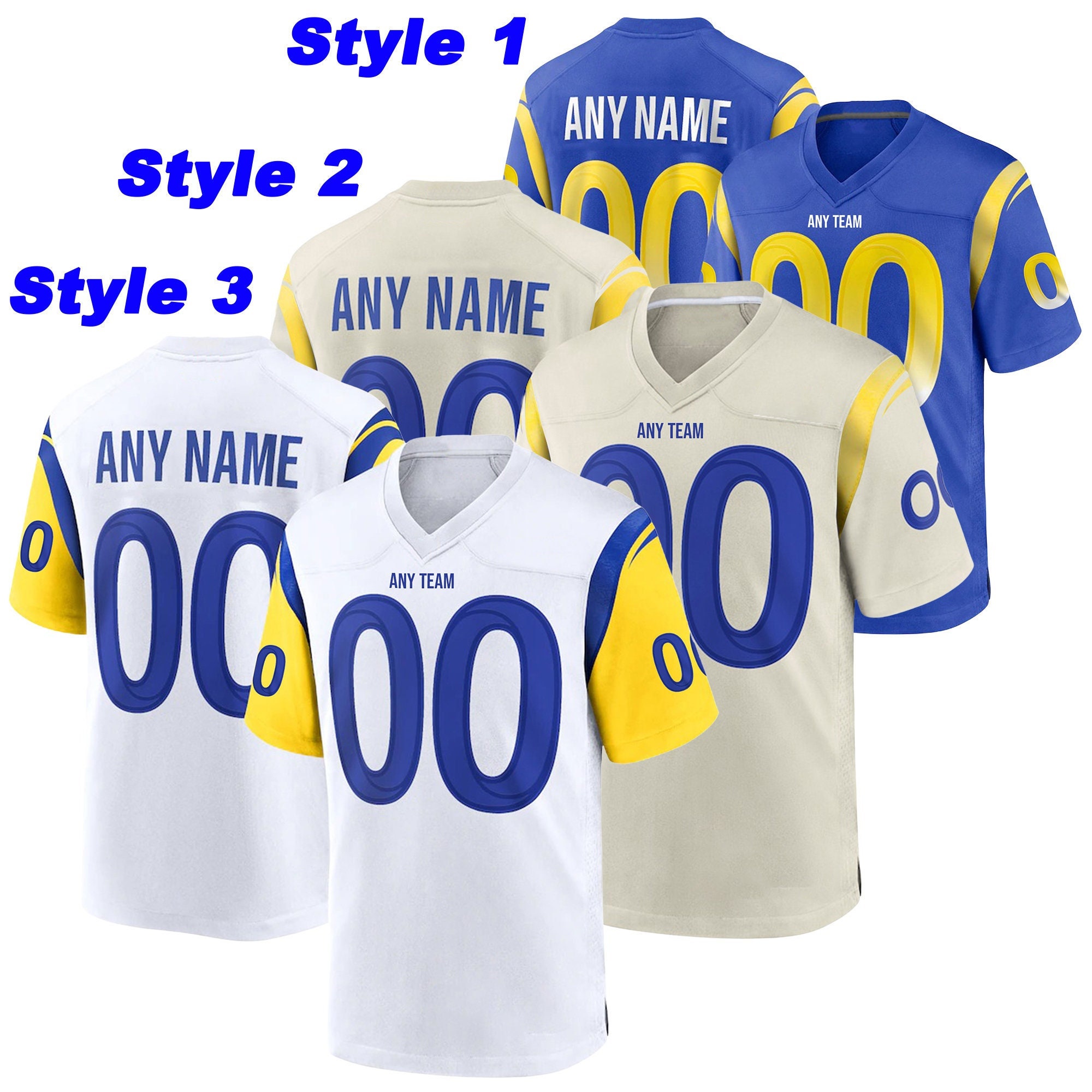 Custom Los Angeles Rams Jerseys, Customized Rams Jersey, Throwback