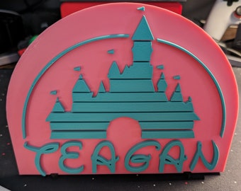 Disney Castle Custom Name Plate - Wall/Display Stand