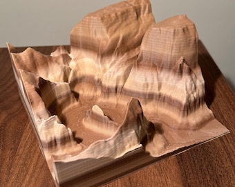 Angel’s Landing 3D Topographic Model - Zion National Park, Hiker's Gift, Office and Home Decor - Sedimentary Rock