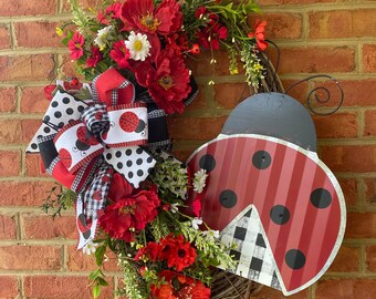 Ladybug Wreath Large