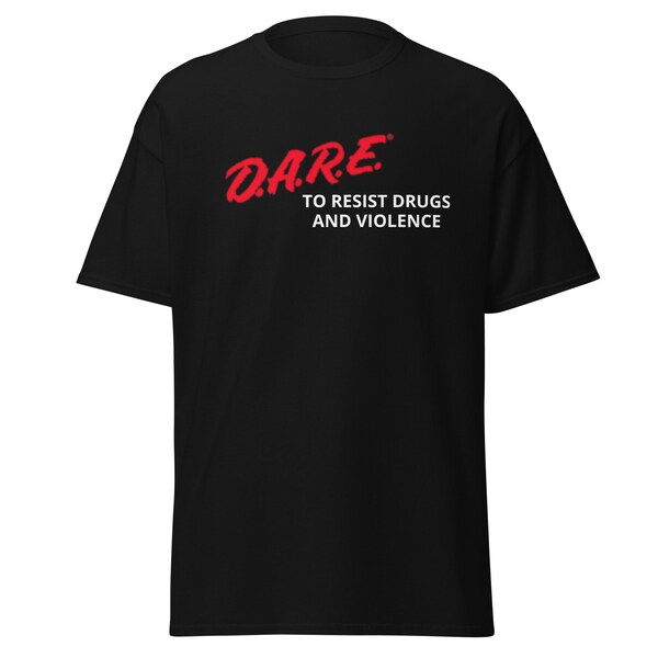 DARE Modernes Slogan Unisex T-Shirt aus Baumwolle