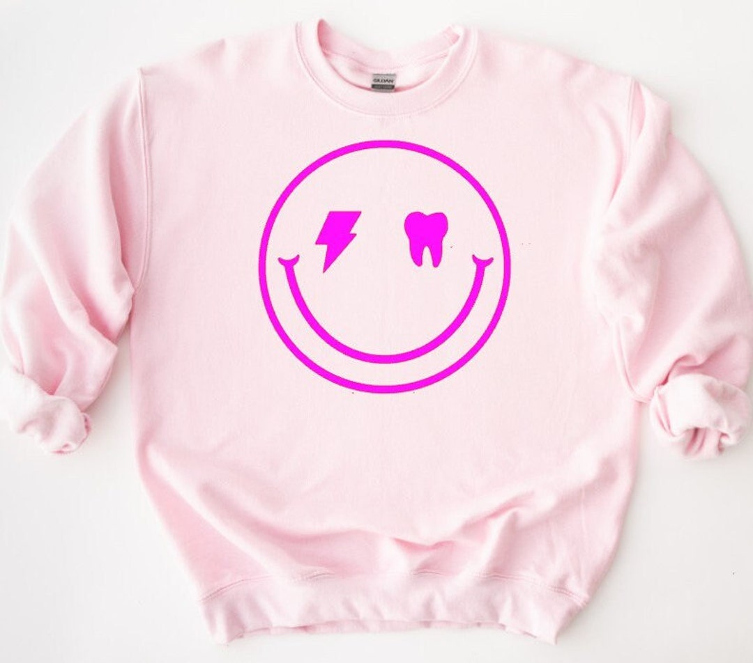 Dental Sweater Dental Smiley Face Neon Dental Shirt Etsy