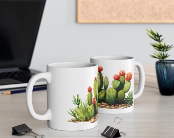 Cactus Coffee Mug: Succulent Plant Lover Gift, Office Decor (11oz)