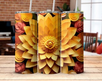 Bloemenbeker, kleurrijke bloemenbeker, beker zonnebloem, bloemdessin beker, beker bloemenkunst, beker bloemenkunst, tuin beker voor geschenken