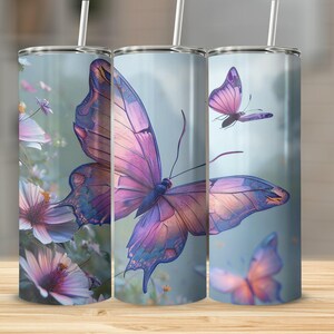 Beker vlinder, beker bloemen, beker vlinderkunst, drinkgerei vlinderkunst, beker vlinder decor, beker met vlinders, beker kleurrijke vlinder