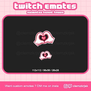Heart emote, Twitch emote, Discord emote, Love Emote, Animated Emote, chibi, cute