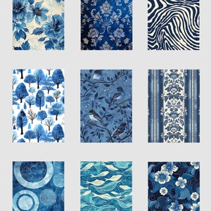 Blue Printable Pattern Pages // 25 Vintage Inspired Print at Home ...