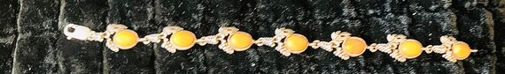 Old silver and amber bracelet - image 2
