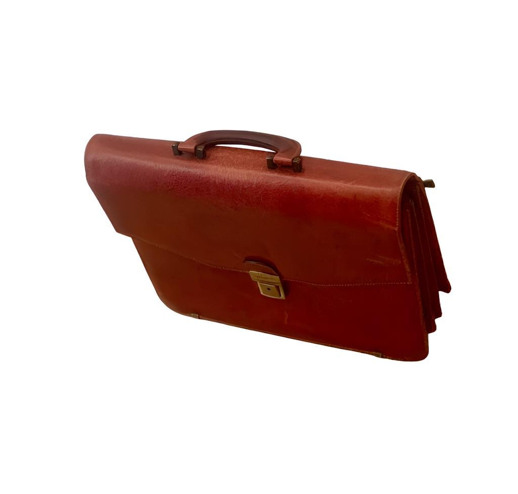 ANTIQUE VINTAGE NORFOLK HIDE LEATHER ATTACHÉ CASE BRIEFCASE SMALL SUITCASE | UK