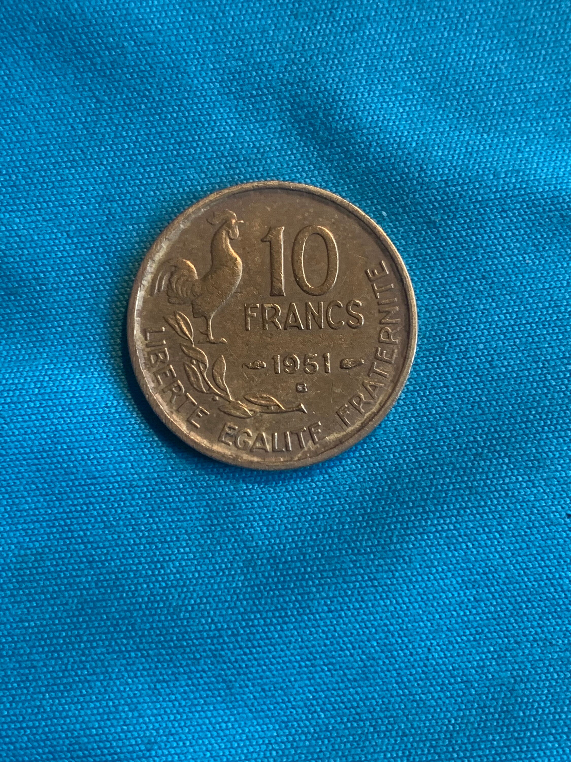 フランス 10 FRANCS 1951年 硬貨 フランス 10 FRANCS 1951年 硬貨 FRANCE 10 FRANCS 1951 OLD