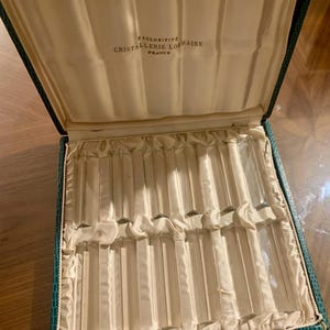 Conjunto raro de 12 descansos de faca antigos - Fábrica de Cristal Lorraine - design triangular semelhante ao modelo Baccarat