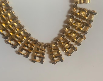 Vintage 80s necklace. Dolce Vita brutalist style