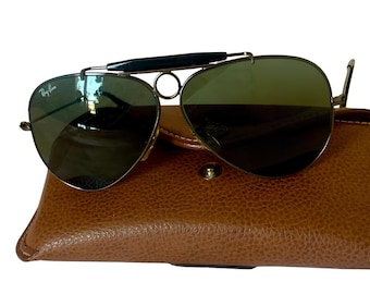Ray-Ban Aviator Shooter Vintage RB 3138 004 – Bausch & Lomb – Modelo de transición poco común
