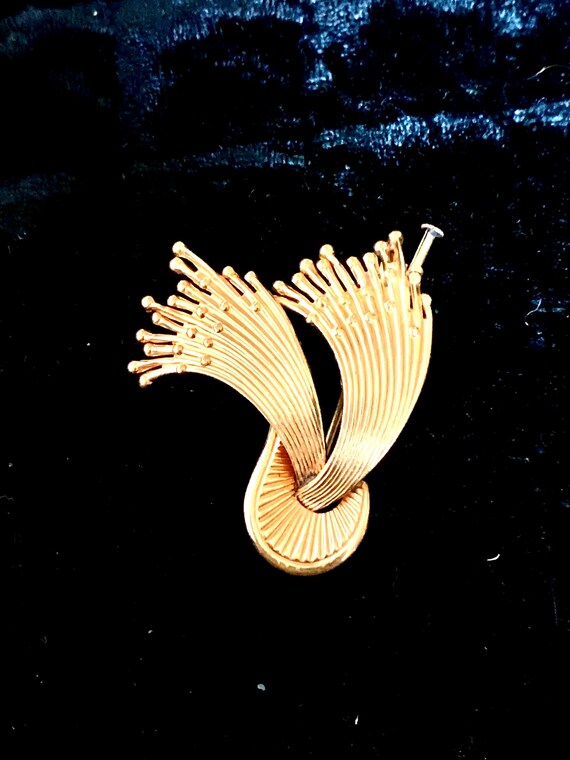 Broche Vintage Guy Laroche En Or 9 Carats Plaqué Or - Années 60 - Bijou Ancien