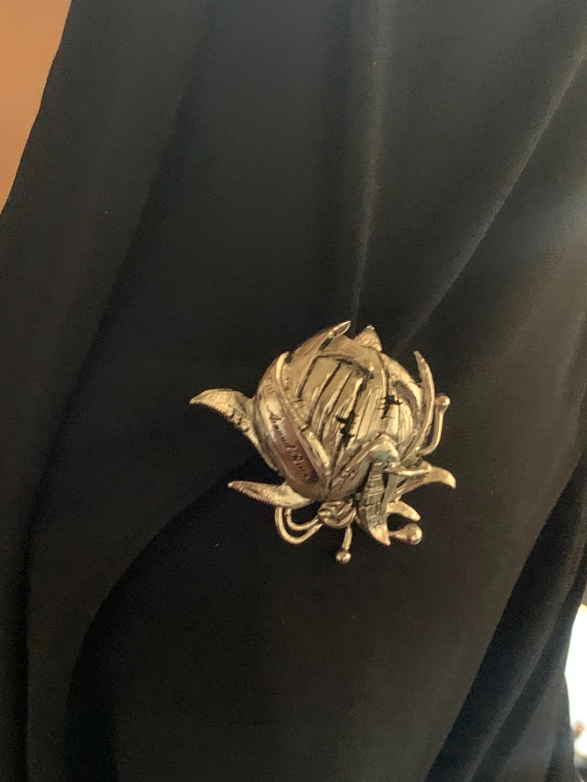 Pink brooch - designer Arnaud Paris - 60s - high quality