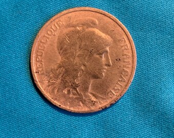 5 franc centimes 1908 - Daniel-Dupuis