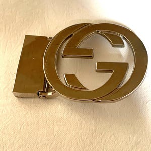 Large Vintage Gucci GG Monogram Belt Buckle