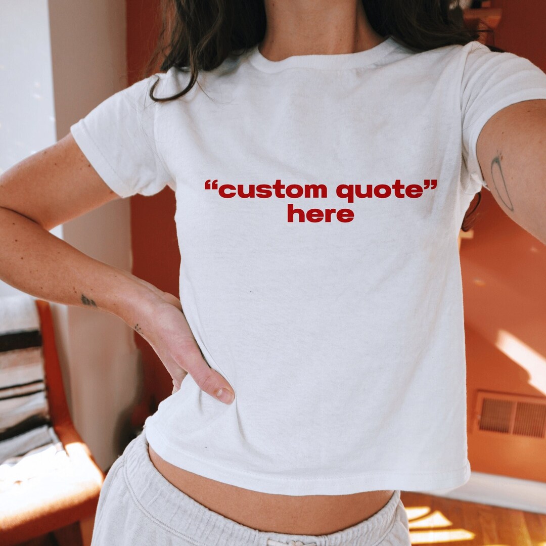 Personalized Baby Tee Custom Text Baby Tee Y2k Baby Tee Y2k Shirt Custom Baby Tee Trendy Baby