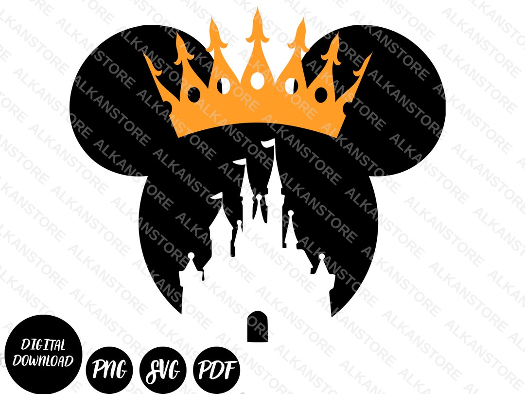 Mickey Ears Castle PNG SVG PDF, Mickey Ears Castle Dijital Download