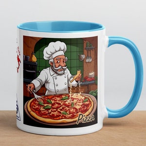 Mug Italian lifestyle, Mug, Pizza, Italian, Travel, Vintage, Italian Pizza, Fun, Italy, Gift for Italy Lover, Gift, Traditional Pizza