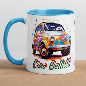 Mug Italian lifestyle, Mug 500, Italian, Travel, Mug Ciao Belli, Fun, Italy, Gift for Italy Lover, Gift for Her, Mug breakfast, Mug Car