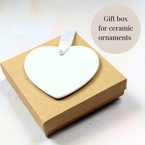 AGGIUNTA: Scatola regalo Kraft per ornamenti in ceramica - Non acquistare questa inserzione da solo