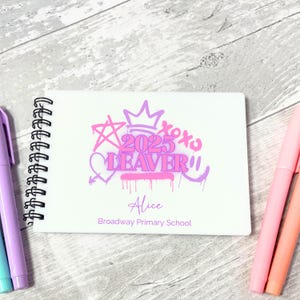 Livre A6 pour les bacheliers 2025 pour autographes, souvenir de fin d'école primaire 6e année pour fille, cadeau souvenir de fin d'école pour petite-fille