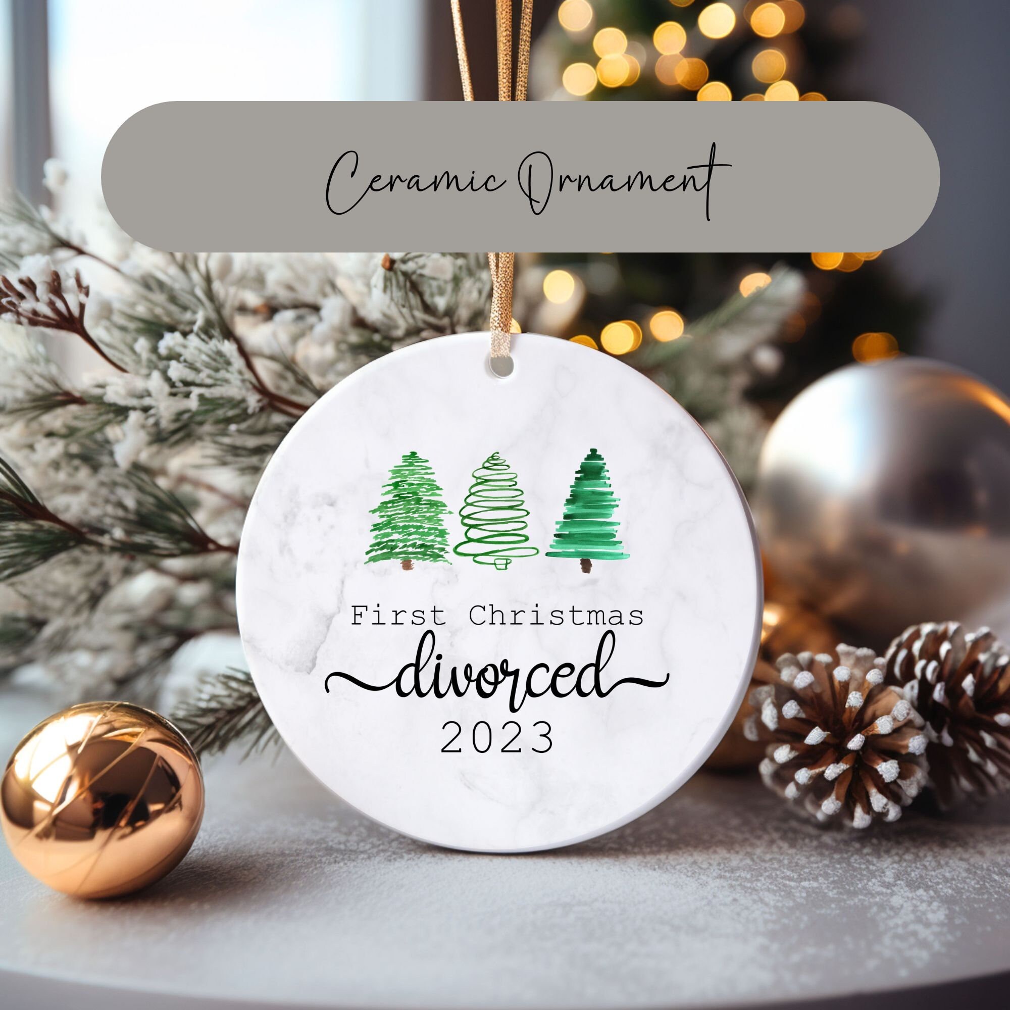 First christmas divorce ornament Clearance