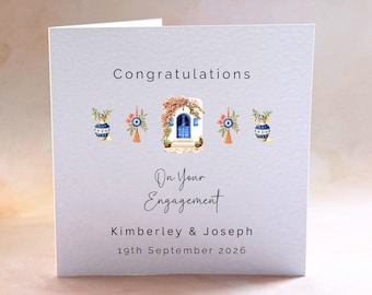 Greece Destination Engagement Card, Personalised Greek Island Proposal