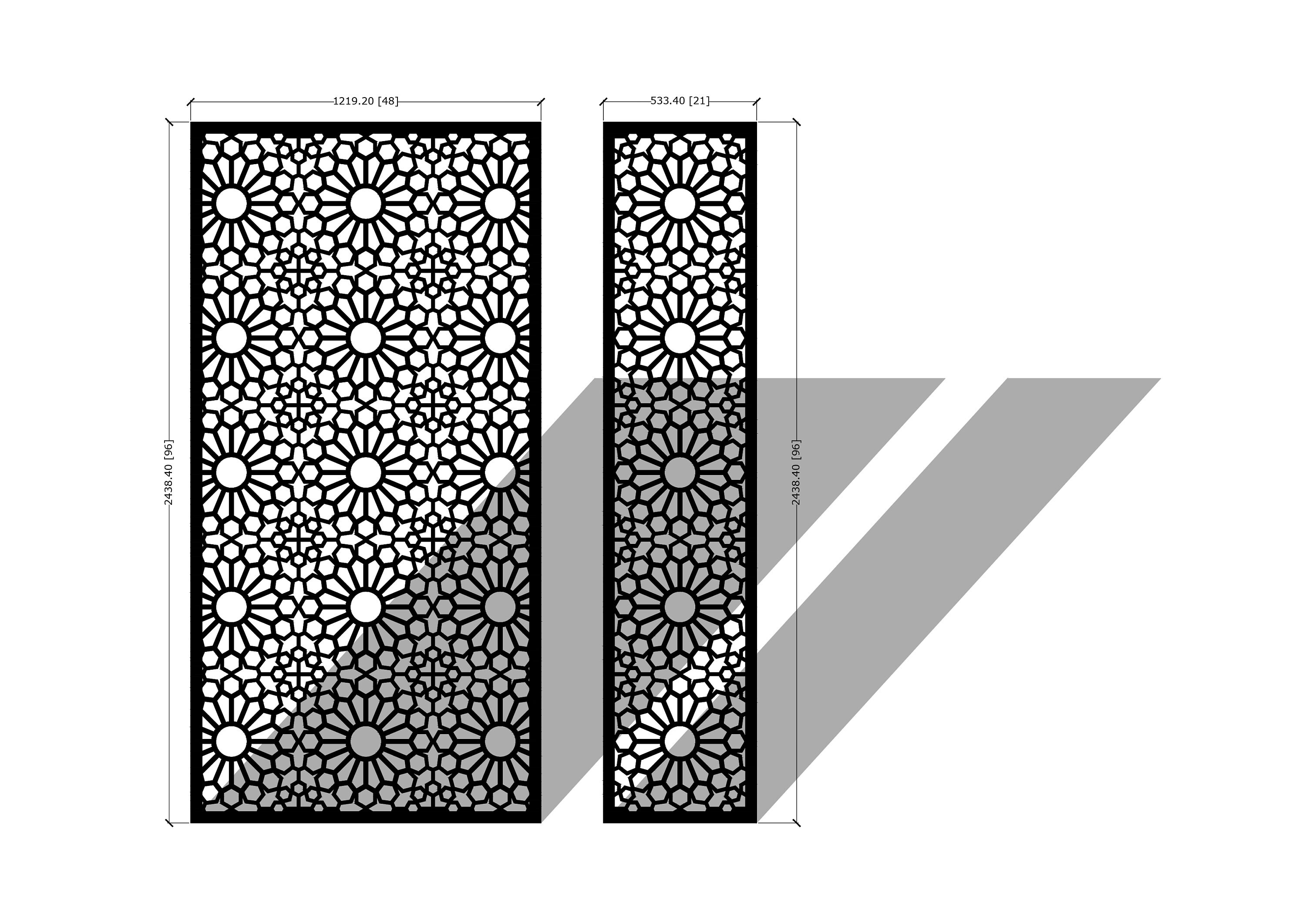 Buy Elevation Jali Screen - Geometric CNC Partition (DXF, PDF) Online ...