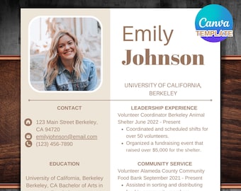Sorority Resume Template | Sorority Recruitment Pack | Rush Resume, Cover Letter and Recommendation Letter |  with Step-by-step Guide