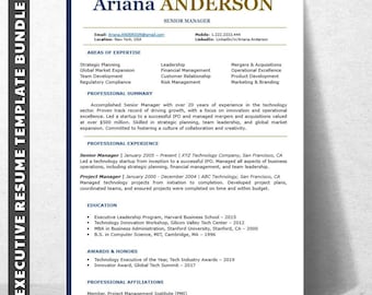 Rise to Leadership Excellence: Premium Manager Executive Resume Bundle  FREE Job Search Masterplan eBook | ATS-Friendly | Word Google Docs