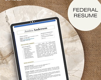 Szablon federalnego CV — Zdobądź wymarzoną pracę w administracji federalnej dzięki naszemu dwustronicowemu pakietowi CV dla kadry kierowniczej, przyjaznemu dla ATS | Zgodność z Word i Google Docs