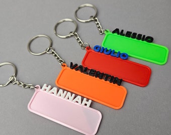 Personalized 3D name tag pendants - identification for bags, school bags, suitcases and other things