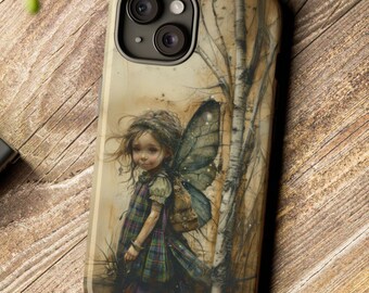 Cute Tree Fairy Phone Case | iPhone 16 15 14 13 Galaxy S24 Tree Spirit Fairycore Phone Case | Ethereal Forest Fairy Child Phone Case