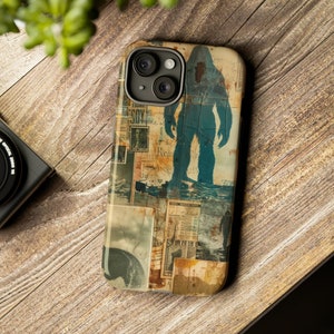 Bigfoot Collage Phone Case For iPhone 15 14 13 Pro Max 12 Mini XR 7 SE Sasquatch Collage Case Retro Galaxy S24 Urban Legends Case
