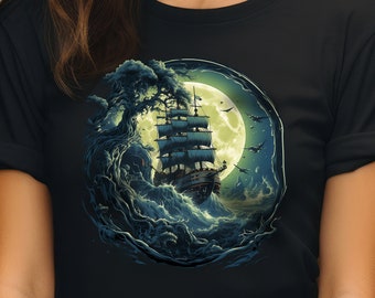 Pirate Ship t-shirt | Pirate Fans shirt | Gift for Pirate | Ocean Lovers Ship Ahoy | Shiver Me Timbers Shirt