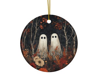 Ornament vrienden van het spook van Halloween | Cadeau voor Ghostie Lovers Ornament | Heksen Halloween-decor kerstornament | Griezelig seizoen