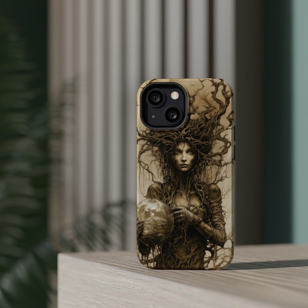 Gaia Earth Mother MagSafe Case Fairy | iPhone 15 14 13 Mother Faerie Phone Case | Earth Day Nature Lover | Forest Fairy MagSafe Tough Cases