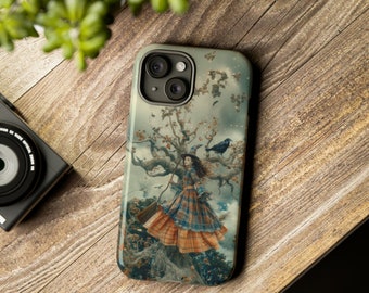 Vintage Goth Witch Phone Case For iPhone 15 14 13 Pro Max 12 XR 7 SE S23 Witchy Gothic Case Galaxy S24 Pixel Fairycore Raven Tarot Case