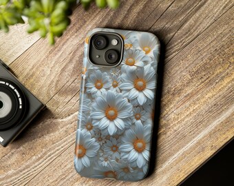 Daisies iPhone S24 | Gift for flower Lovers | Flowers Phone Case | Daisy Phone Case | iphone 15 | Botanical Wildflowers Galaxy S24 S23