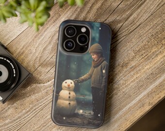 雪だるまの iPhone ケース | 雪だるま好きのかわいい iPhone 16 15 14